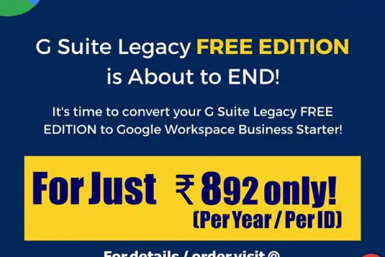 Get Google G Suite Workspace now at just ₹892/Year!