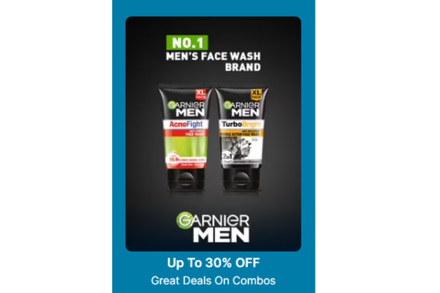 Up to 30% off on Garnier Men products