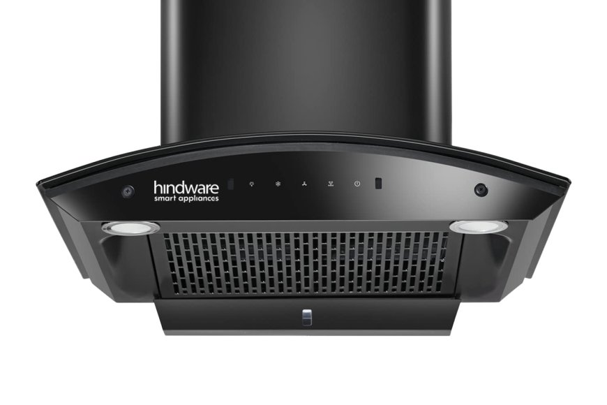 Hindware Nadia IN 60 cm 1350 m³/hr Kitchen Chimney (Black) At just Rs. 12,799 [MRP 27,990]