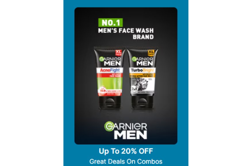 Up to 20% off on Garnier Men products