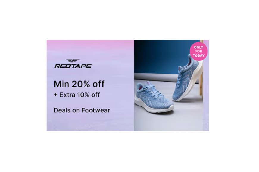 Minimum 20% off + Extra 10% off on Red Tape Brand