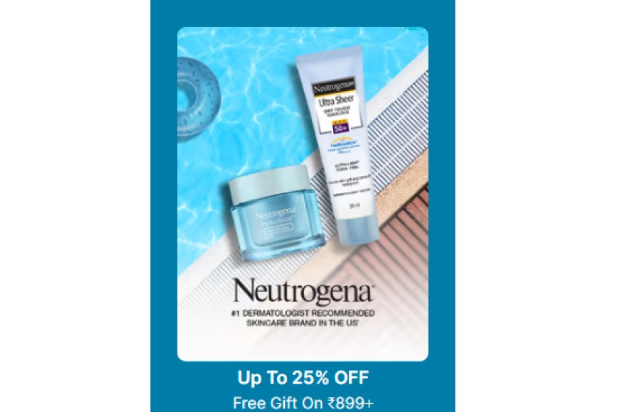 Up to 25% off + Free Gift on Rs. 899+ on Neutrogena products