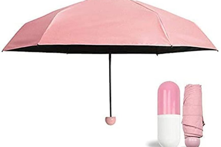 Assorted Nylon Mini Capsule 4 Fold Umbrella At just Rs. 279 [MRP 899]