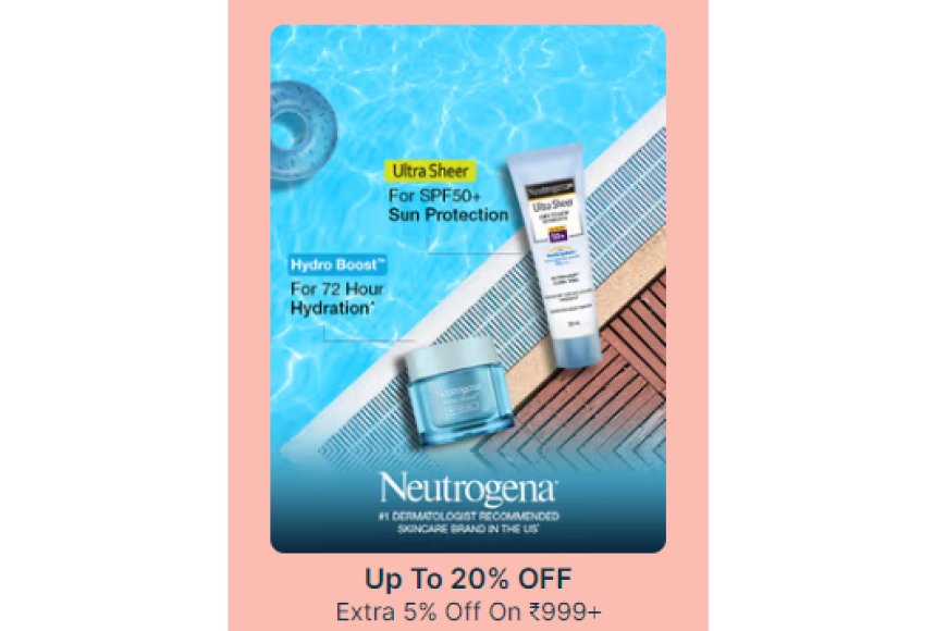 Up to 20% off + Extra 5% off on Rs. 999+ on Neutrogena products