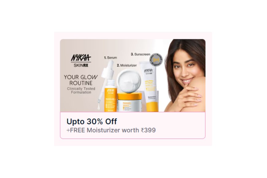 Up to 30% off + Free Moisturizer on Nykaa SkinRX products