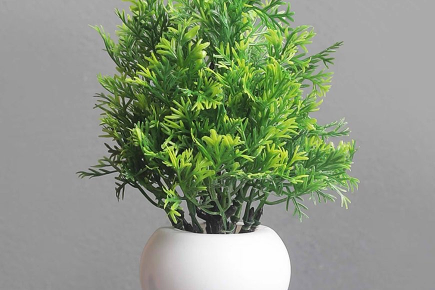 Plastic Green and Blend Thick Leaves Mini Tree with Pot Artificial Plant At just Rs. 159 [MRP 709]