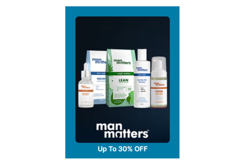 Up to 30% off on Man Matters products