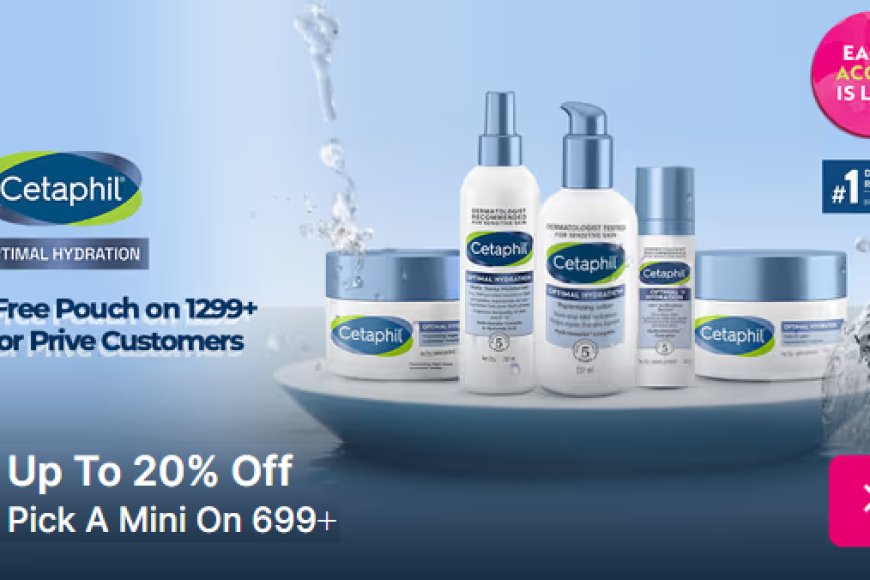 Up to 20% off + Free Mini on Rs. 699+ on Cetaphil products