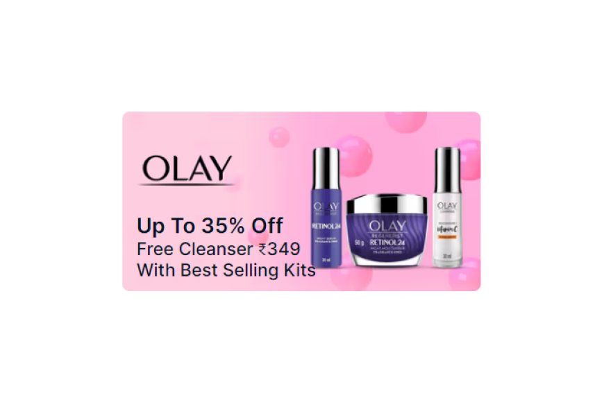 Up to 35% off + Free Cleanser on Olay products