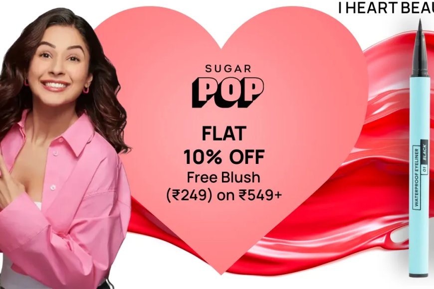 Flat 10% off + Free Blush on Rs. 549+ on Sugar products