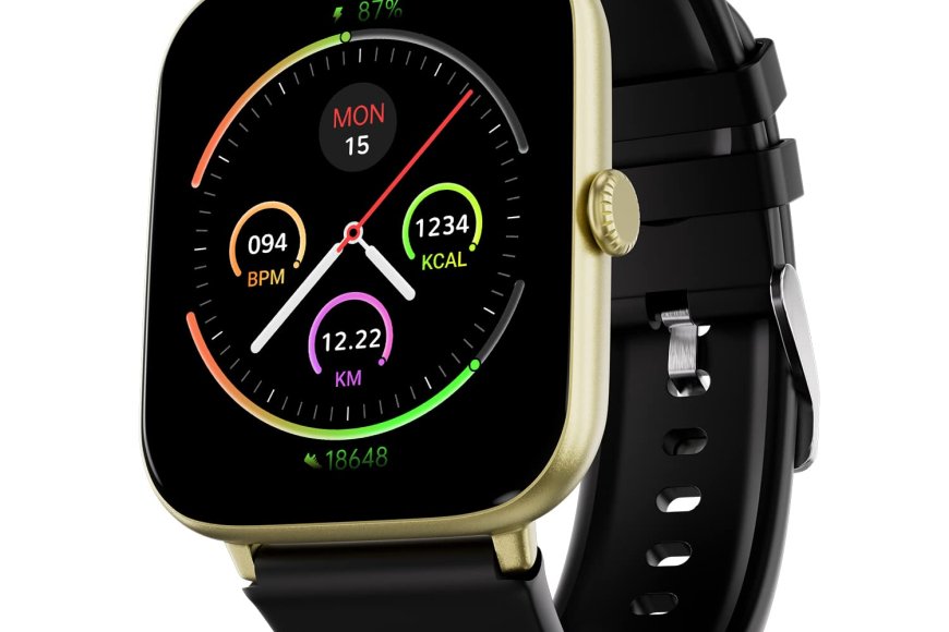 Fire&Boltt Dynamite Bluetooth Calling Smartwatch (Gold Black) At just Rs. 2499 [MRP 9999]