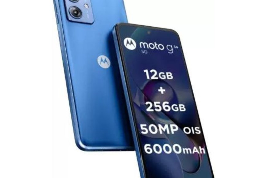 MOTOROLA g54 5G (Pearl Blue, 12GB RAM, 256GB Storage) At just Rs. 18,999 [MRP 21,999]