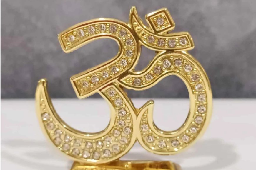 OM Copper &amp; Gold Metal Religious Symbol At just Rs. 149 [MRP 699]