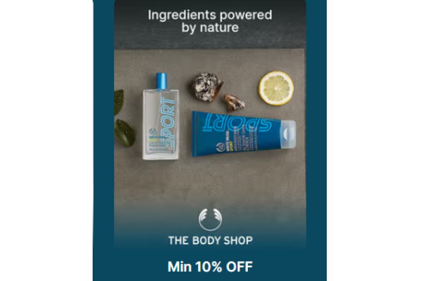 Minimum 10% off on The Body Shop products