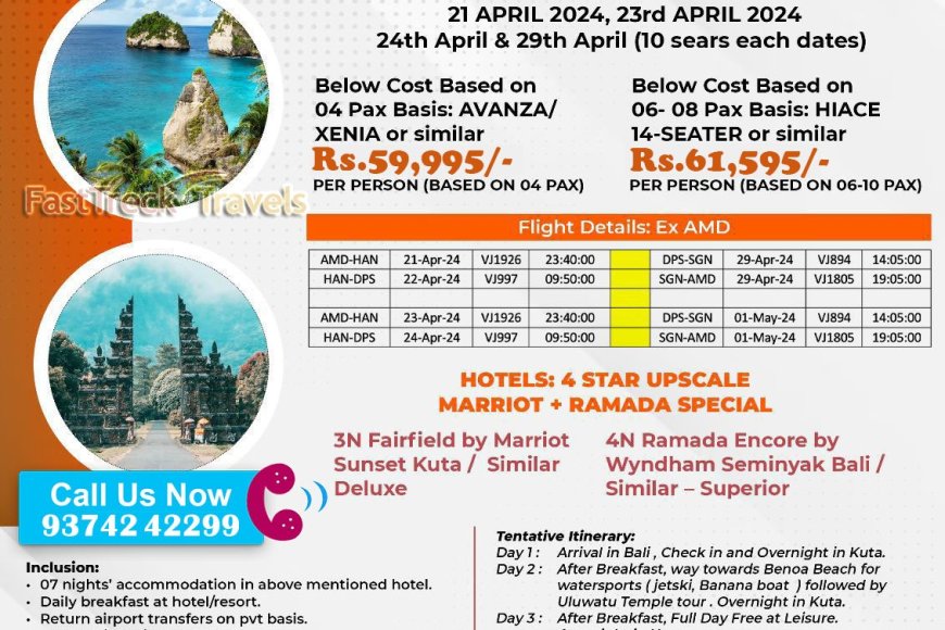 Enjoy Bali 7 Night/8 Days Tour Package At just Rs. 59,995 with Flights