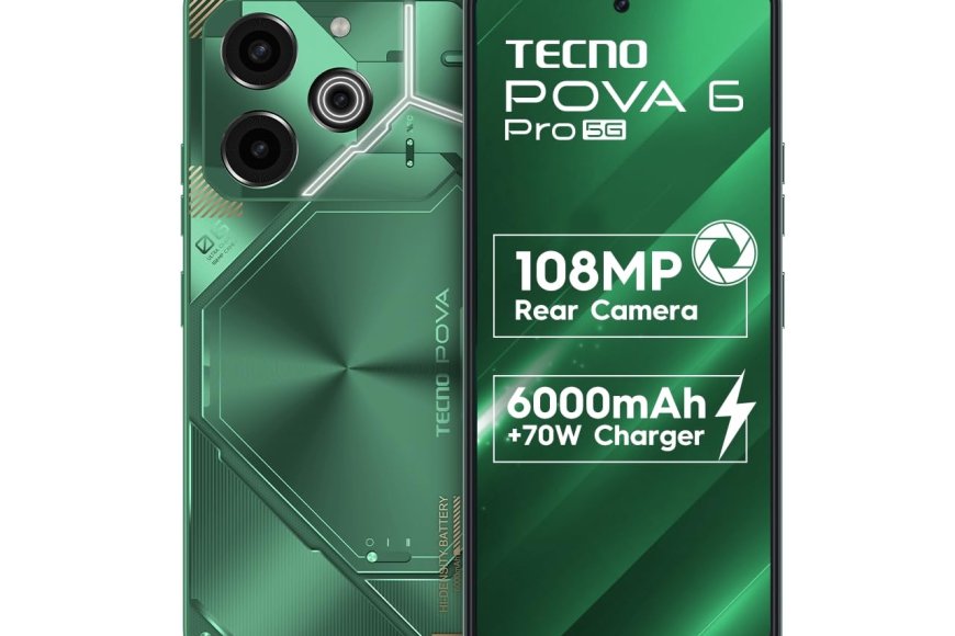 TECNO POVA 6 PRO 5G (Comet Green, 8GB RAM, 256GB Storage) At just Rs. 19,999 [MRP 22,999]