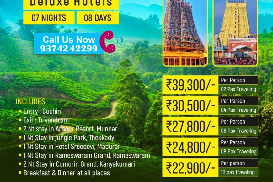 Splendid South India 7 Night/8 Days Tour Package Starting At just Rs. 22,900