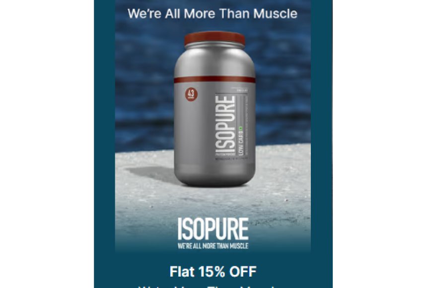 Flat 15% off on Isopure products