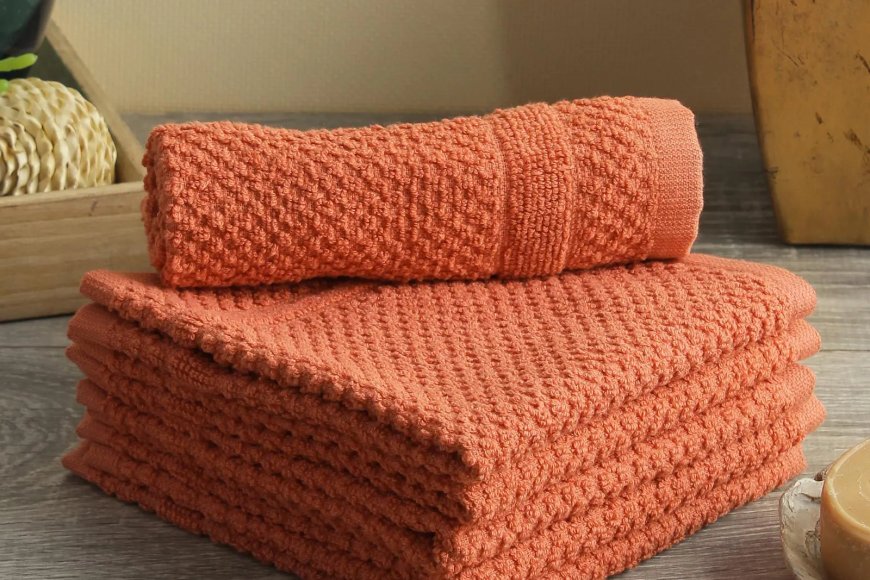 Orange Cotton 350 GSM Face Towels (6 Pcs) At just Rs. 189 [MRP 649]