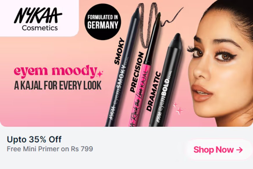 Up to 35% off + Free Mini Primer on Rs. 799 on Nykaa Cosmetics