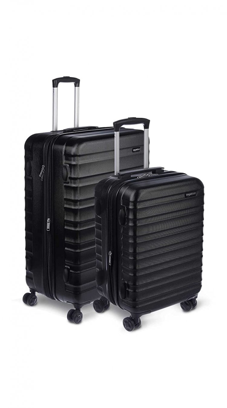 AmazonBasics Hardsided Trolley Bag Set of 2 (Black) At just Rs. 6459 [MRP 16,000]