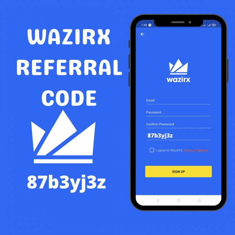 WazirX Referral code 87b3yj3z – Referral bonus for new user sign up