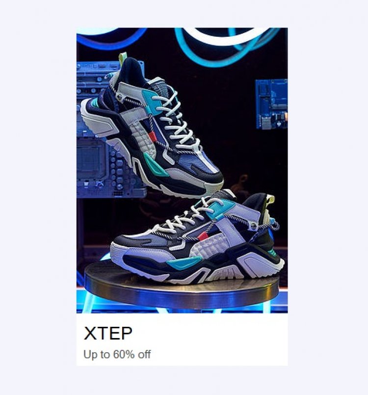 Up to 60% off on XTEP Shoes