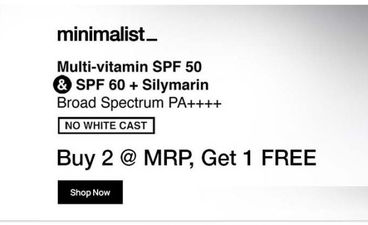 Buy 2 Get 1 Free on Minimalist products