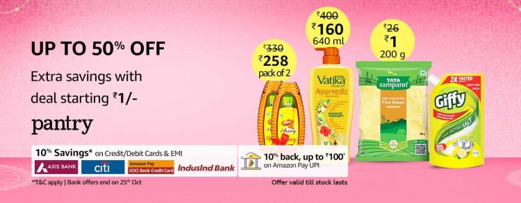 Up to 50% off on Amazon Pantry