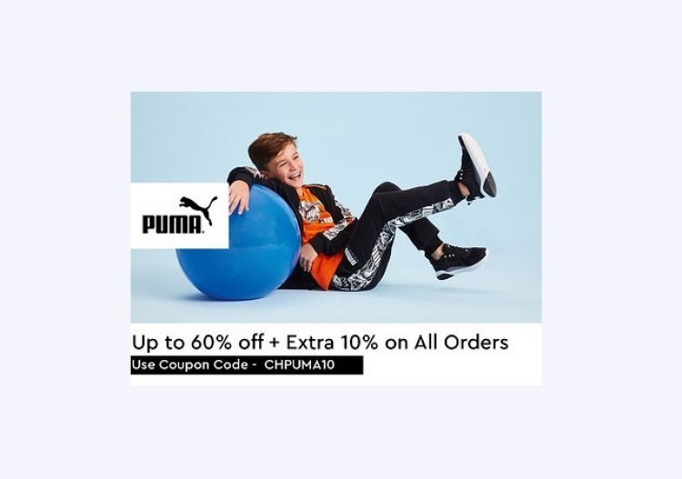 Up to 60% off + Extra 10% off on Puma Kids Brand