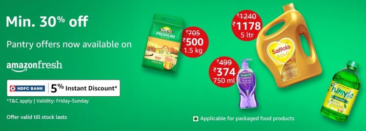 Minimum 30% off on Amazon Fresh
