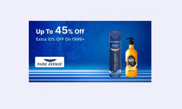 Up to 45% off + Extra 10% off on Rs. 999+ on Park Avenue products