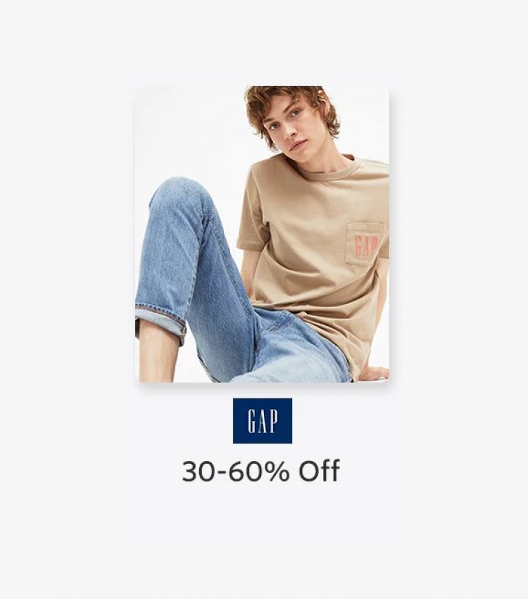 Get 30-60% off on GAP Brand