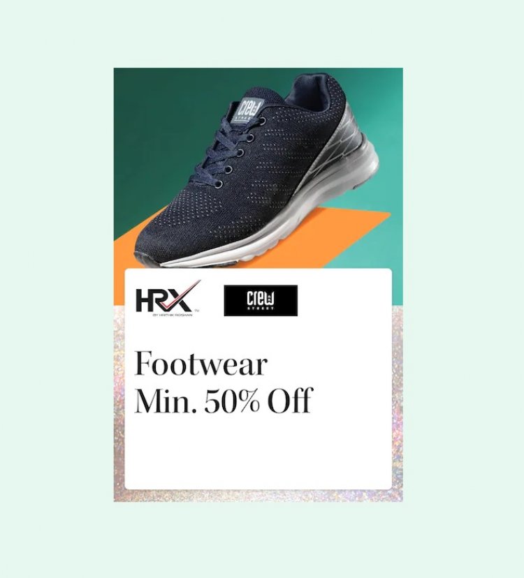 Minimum 50% off on HRX Footwear