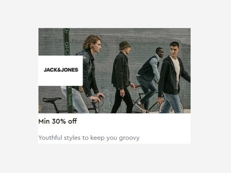 Minimum 30% off on Jack & Jones Brand