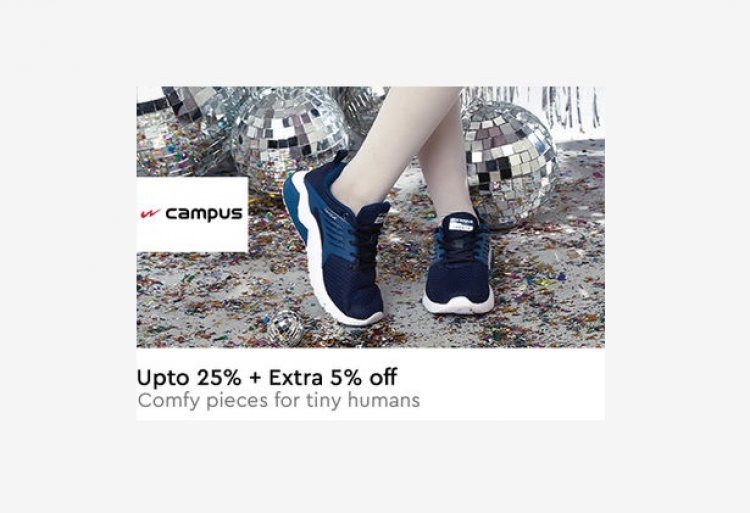 Up to 25% off + Extra 5% off on Campus Kids Footwear