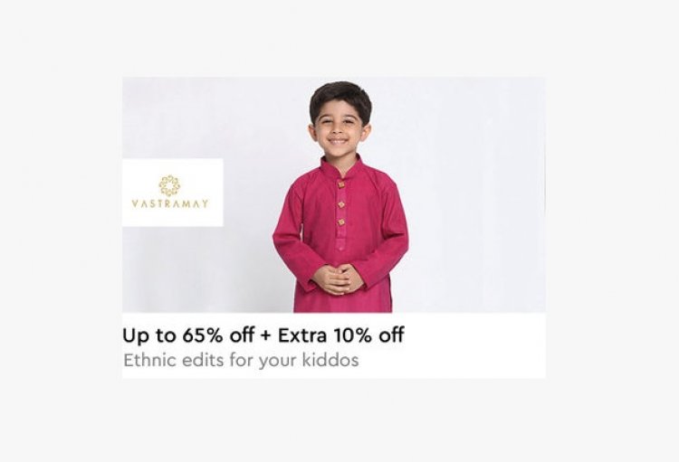 Up to 65% off + Extra 10% off on Vastramay Kids Brand