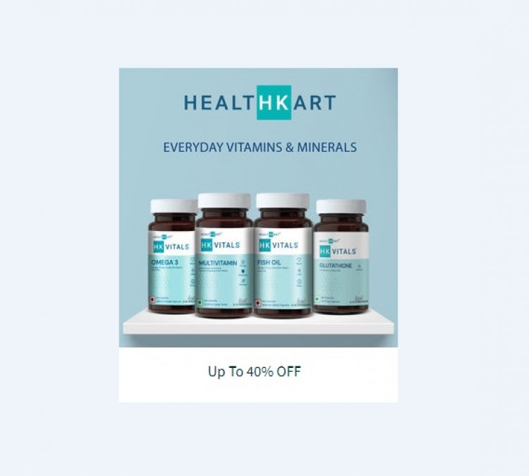 Up to 40% off on HealthKart products