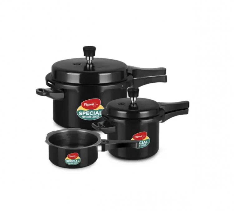 Pigeon Special Combo 2 L, 3 L, 5 L Induction Bottom Pressure Cooker  at just Rs.2849 [MRP 5749]