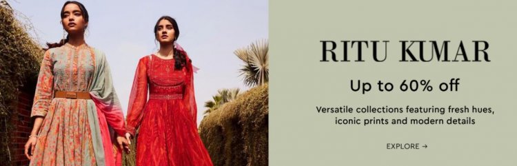 Up To 60% off on Ritu Kumar brand