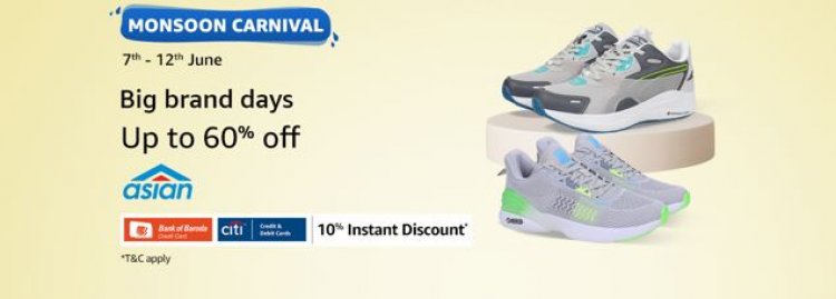Monsoon Carnival: Up To 60% off on Shoes
