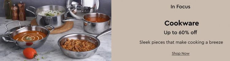 Up To 60% off on Cookware