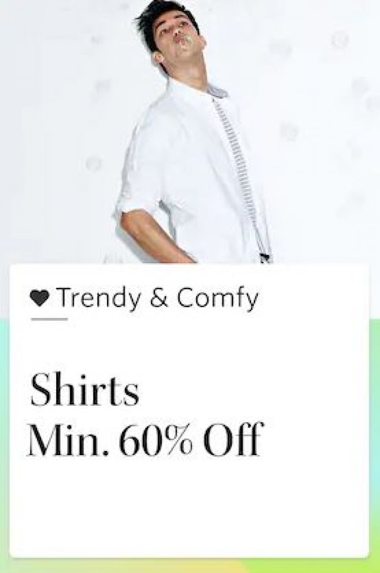 Min 60% off on Shirts