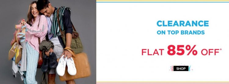 Clearance on Top Brands: Flat 85% off
