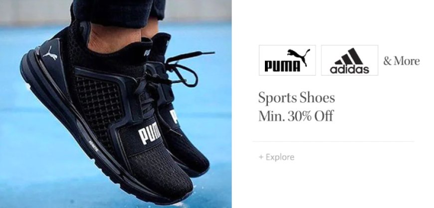 Minimum 30% off on Sports Shoes