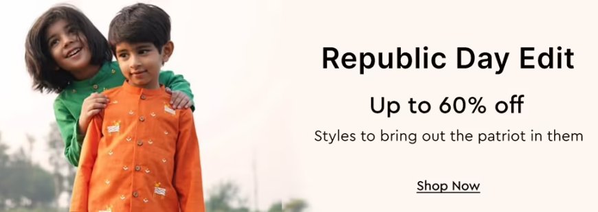 Republic Day Sale: Up to 60% off on Kids Wear