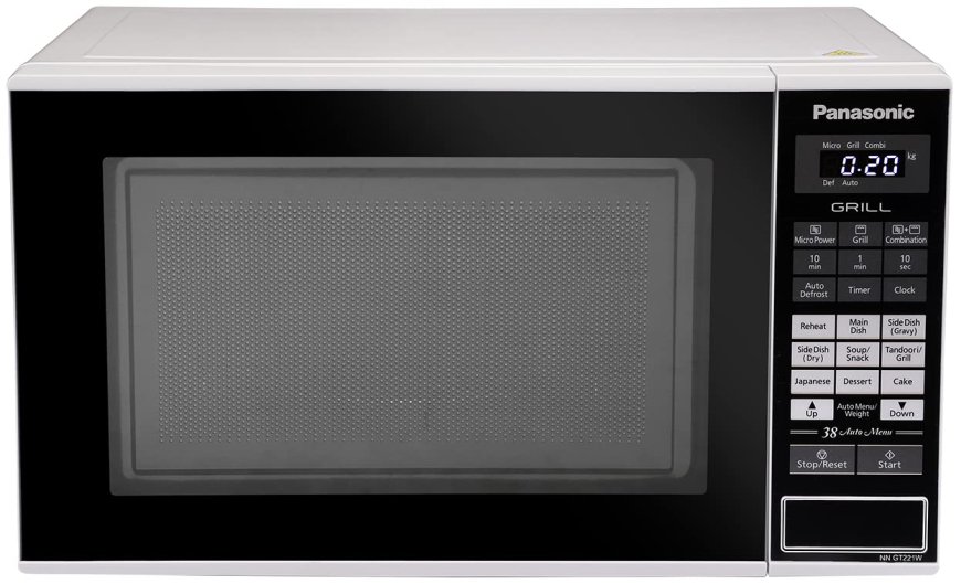Panasonic 20 L Grill Microwave Oven (White) At just Rs. 8390 [MRP 9590]