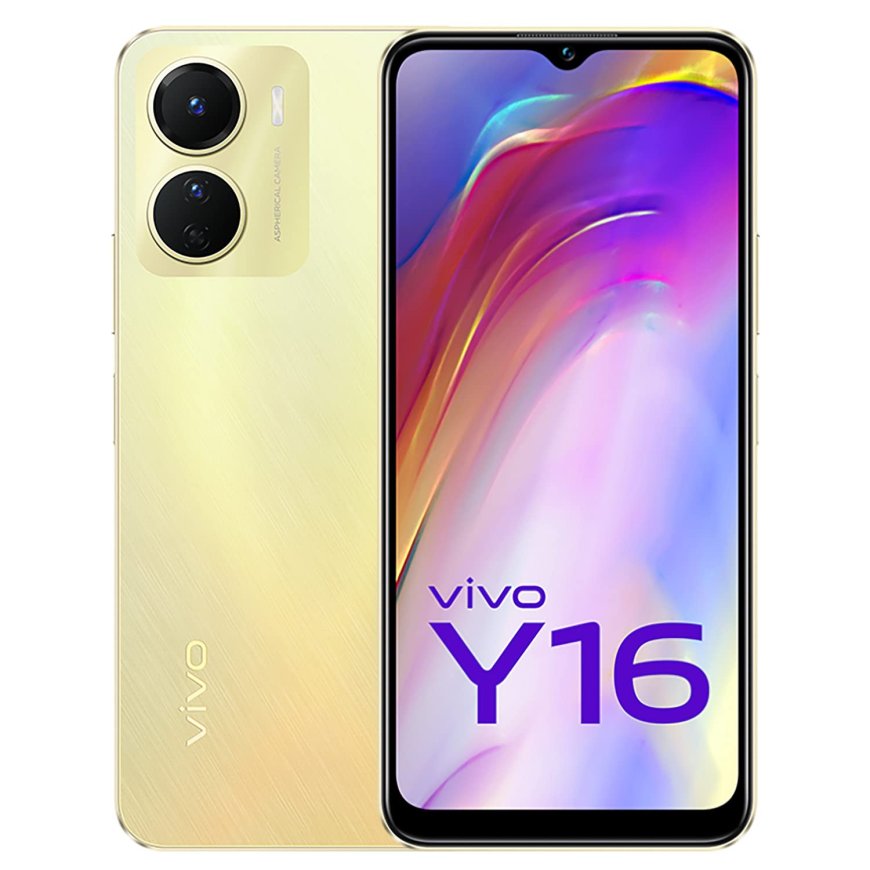 Vivo Y16 (Drizzling Gold, 4GB RAM, 64GB Storage) At just Rs. 12,499 [MRP 15,999]