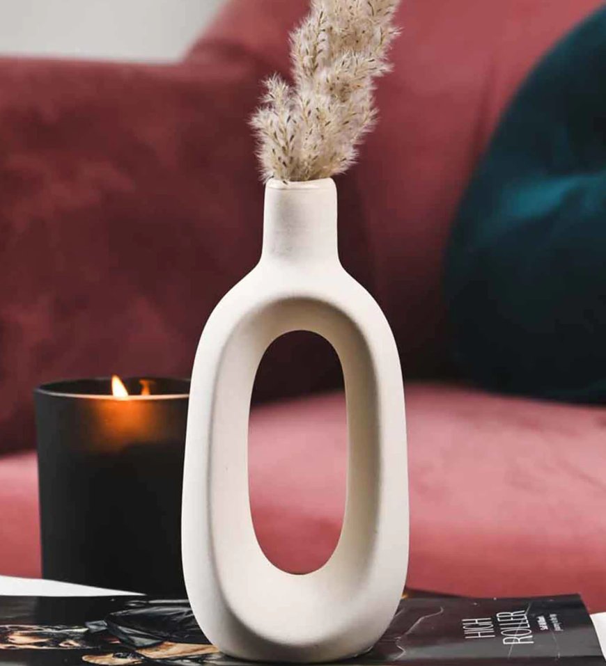 White Ceramic Kasy Table Vase At just Rs. 99 [MRP 899]