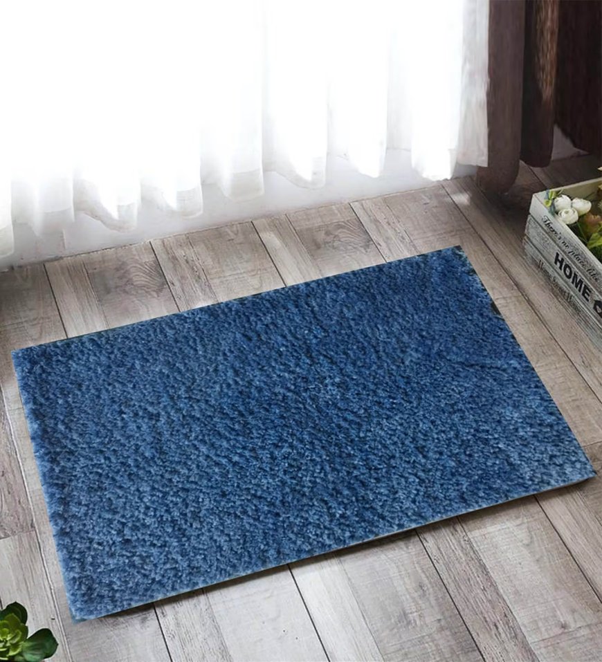 Blue Polyester Max Absorbant Bath Mat At just Rs. 99 [MRP 399]